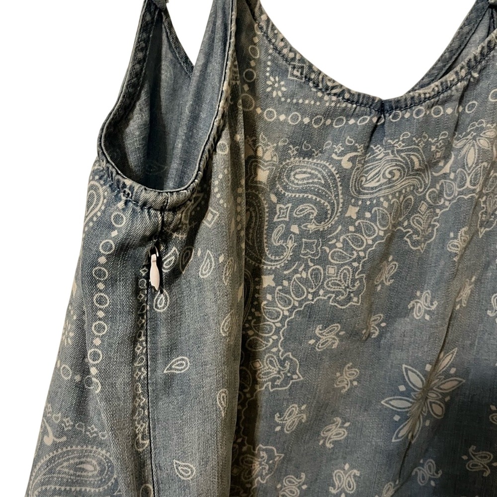 THREAD & SUPPLY Blue Country Cowgirl Bandana Dress Sz S - Picture 7 of 10